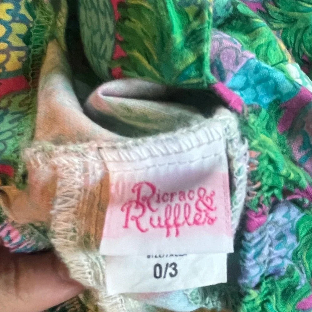 Ricrac & Ruffles Pineapple Print Ruffle Back Baby Sunsuit Romper BB-9001 0/3M